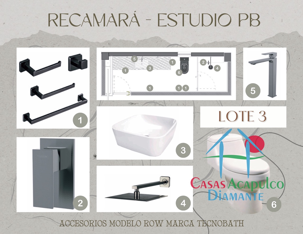 Paradiso Residences Edén 3 - Modelo accesorios baños 3